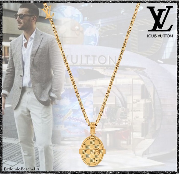 【大切な人とずっと一緒】LOUIS VUITTON★LV Damier ネックレス