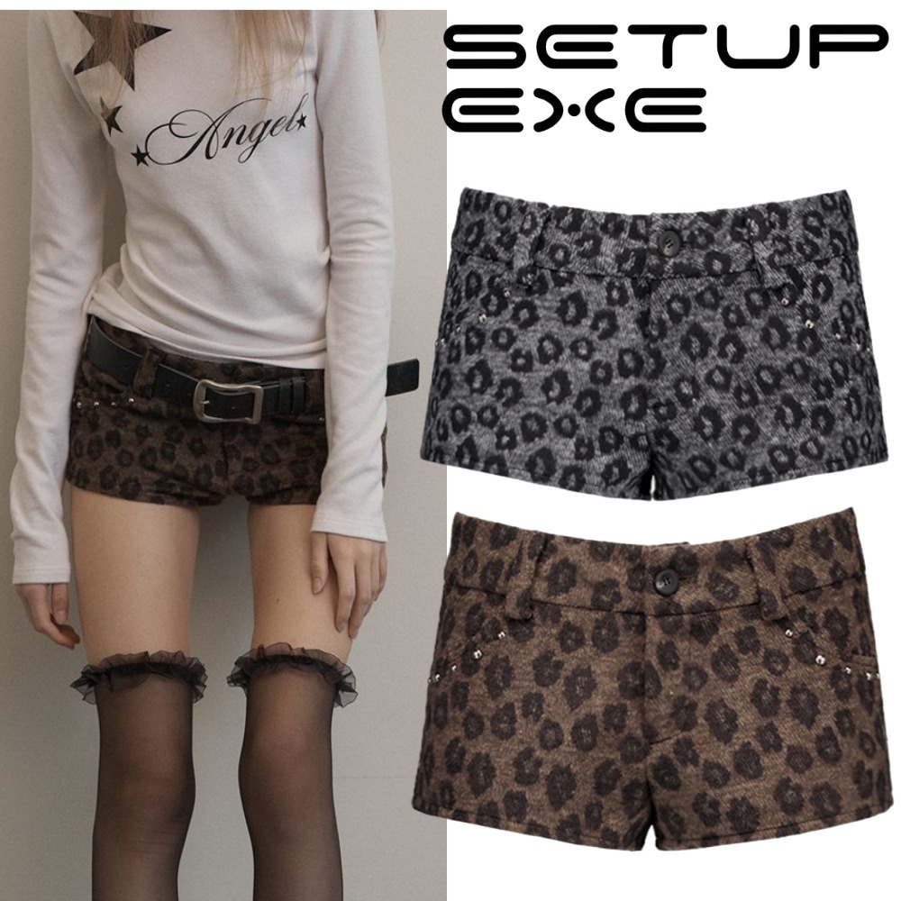 SETUP-EXE★韓国★人気★LEOPARD SHORT PANTS 2色