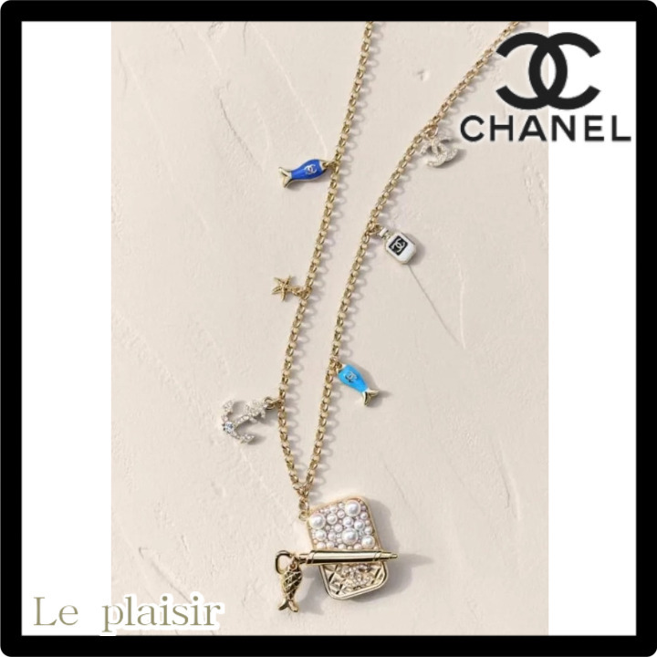 《可愛い海デザイン♡》CHANEL ロングペンダントネックレス
