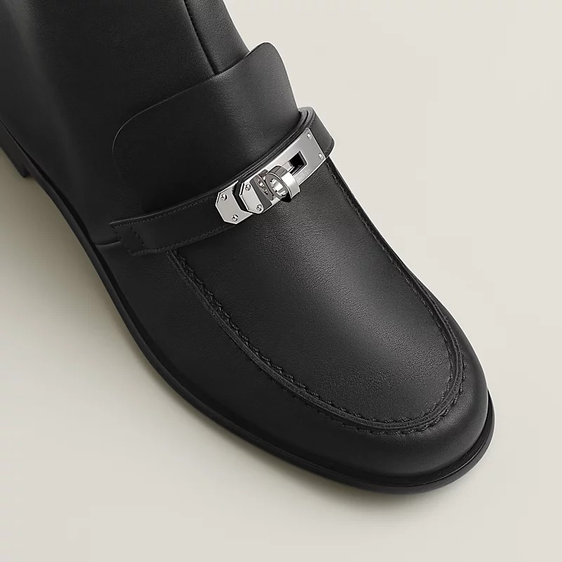 新作*HERMES*Kelsy ケリーバックル付きアンクルブーツ ブラック 新作*HERMES*Kelsy ケリーバックル付きアンクルブーツ ベージュ