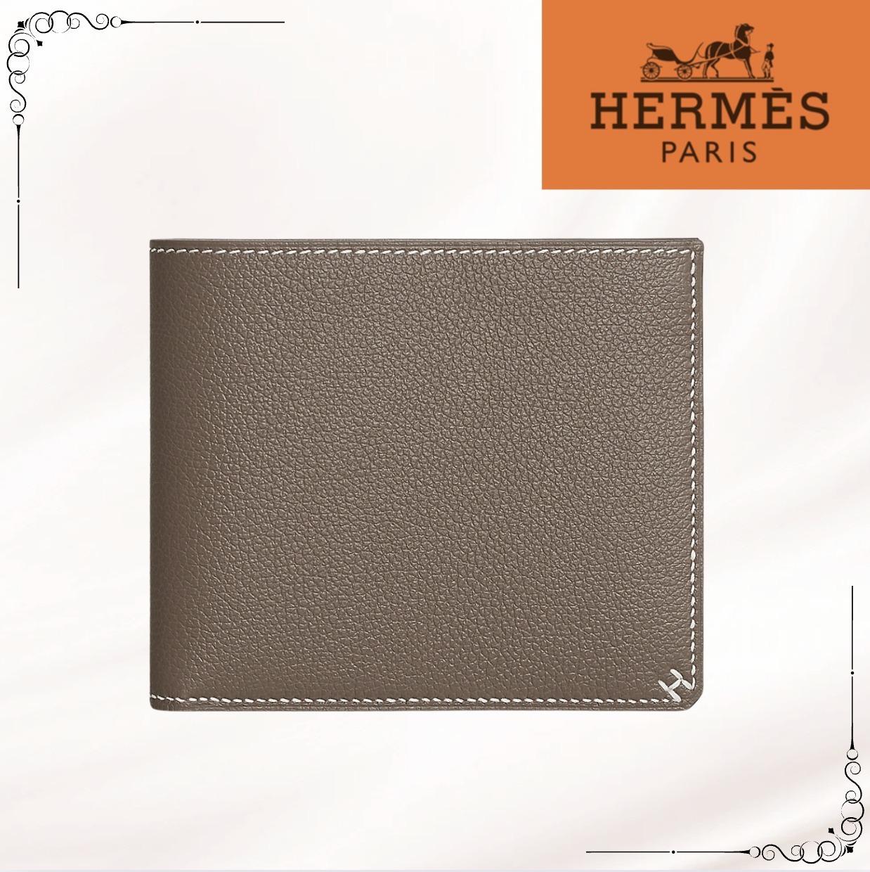 【HERMES】エルメス Hセリエ 折りたたみ財布