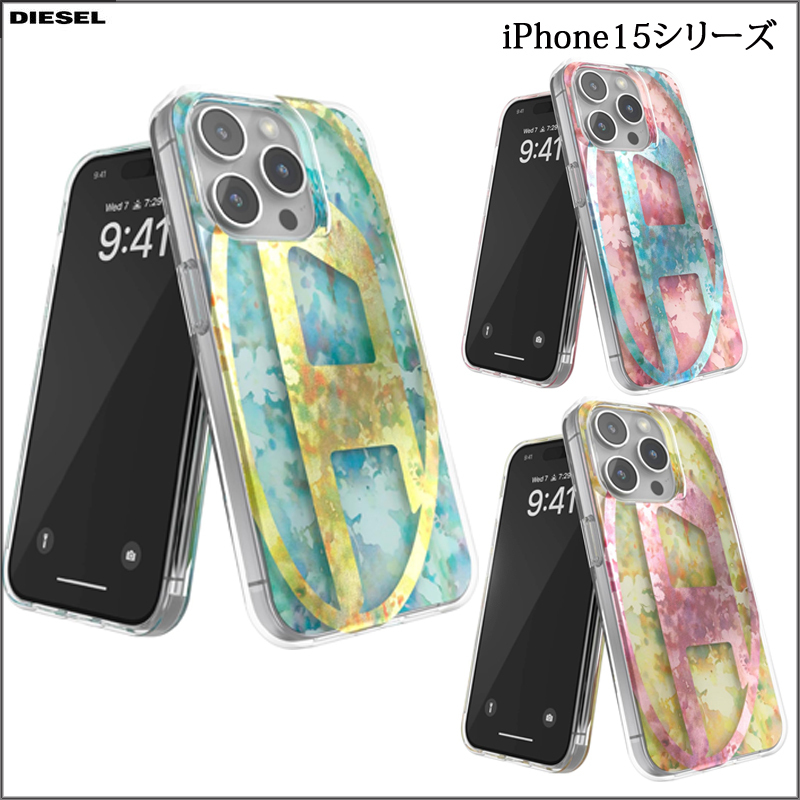 DIESEL ディーゼル フローラル柄 Dロゴ iPhone13/14/15ケース