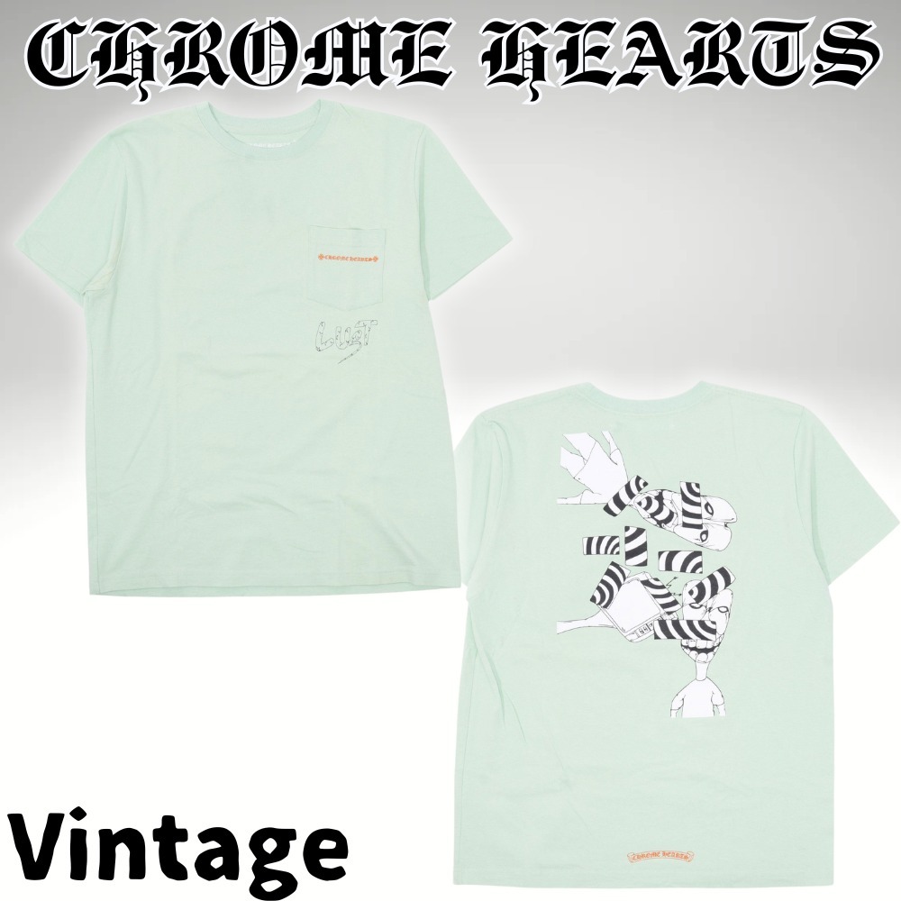 【ヴィンテージ】Rank:B☆クロムハーツ Green MattyBoy Tシャツ