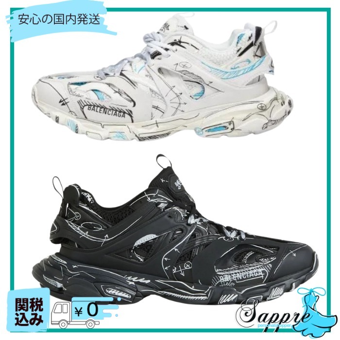 BALENCIAGA グラフィティ トラック スニーカー ロゴ