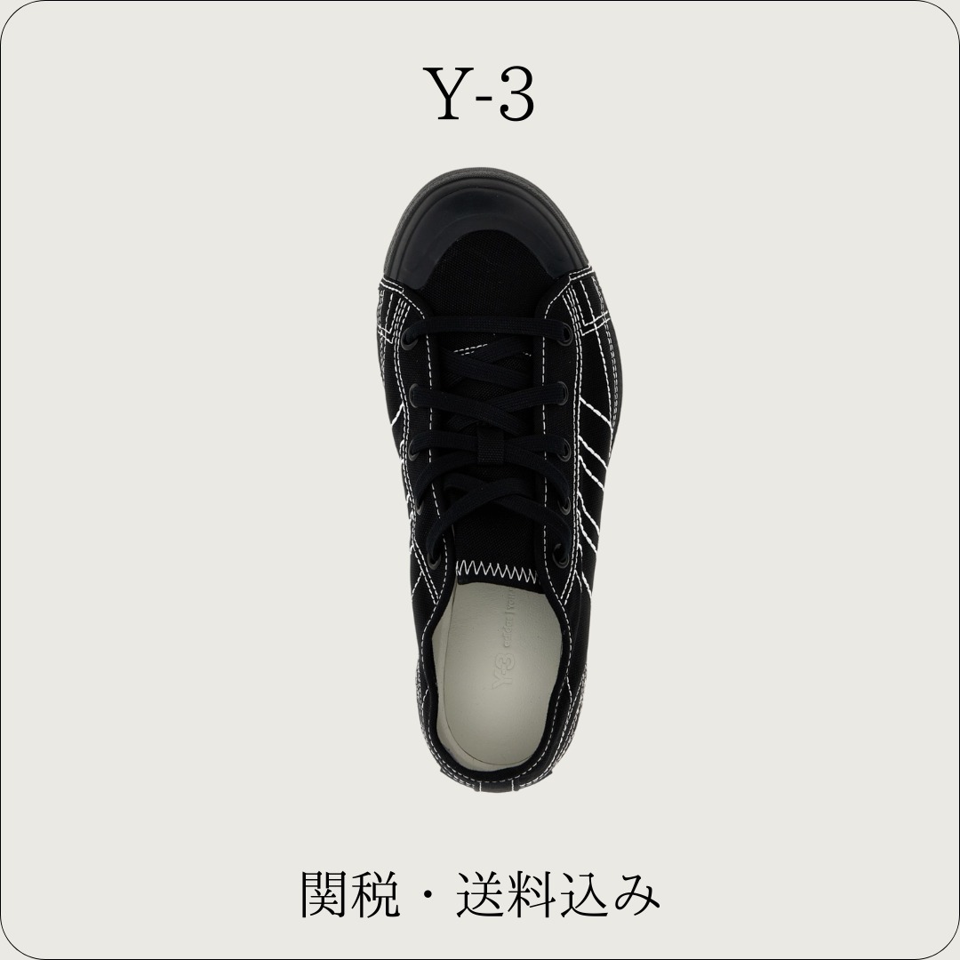 Y-3【「ニザ ロー」スニーカー☆ホワイト/ブラック】関税送料込
