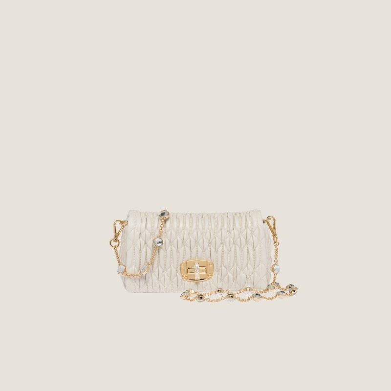 バッグ・カバンその他 Miu Crystal nappa leather and crystal mini-bag