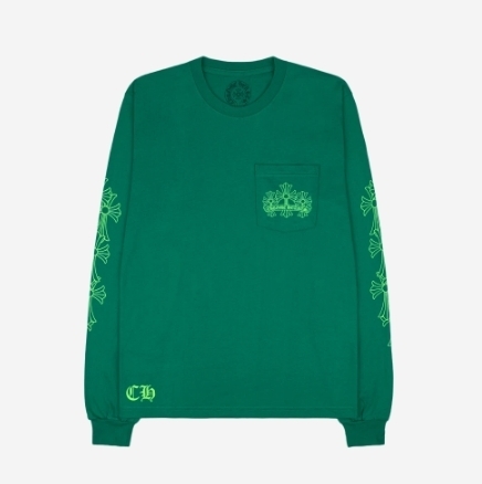 【CHROME HEARTS】セメタリークロス ロングスリーブ Kelly Green SOLD}CHROME HEARTS クロムハーツ セメタリークロス ロング
