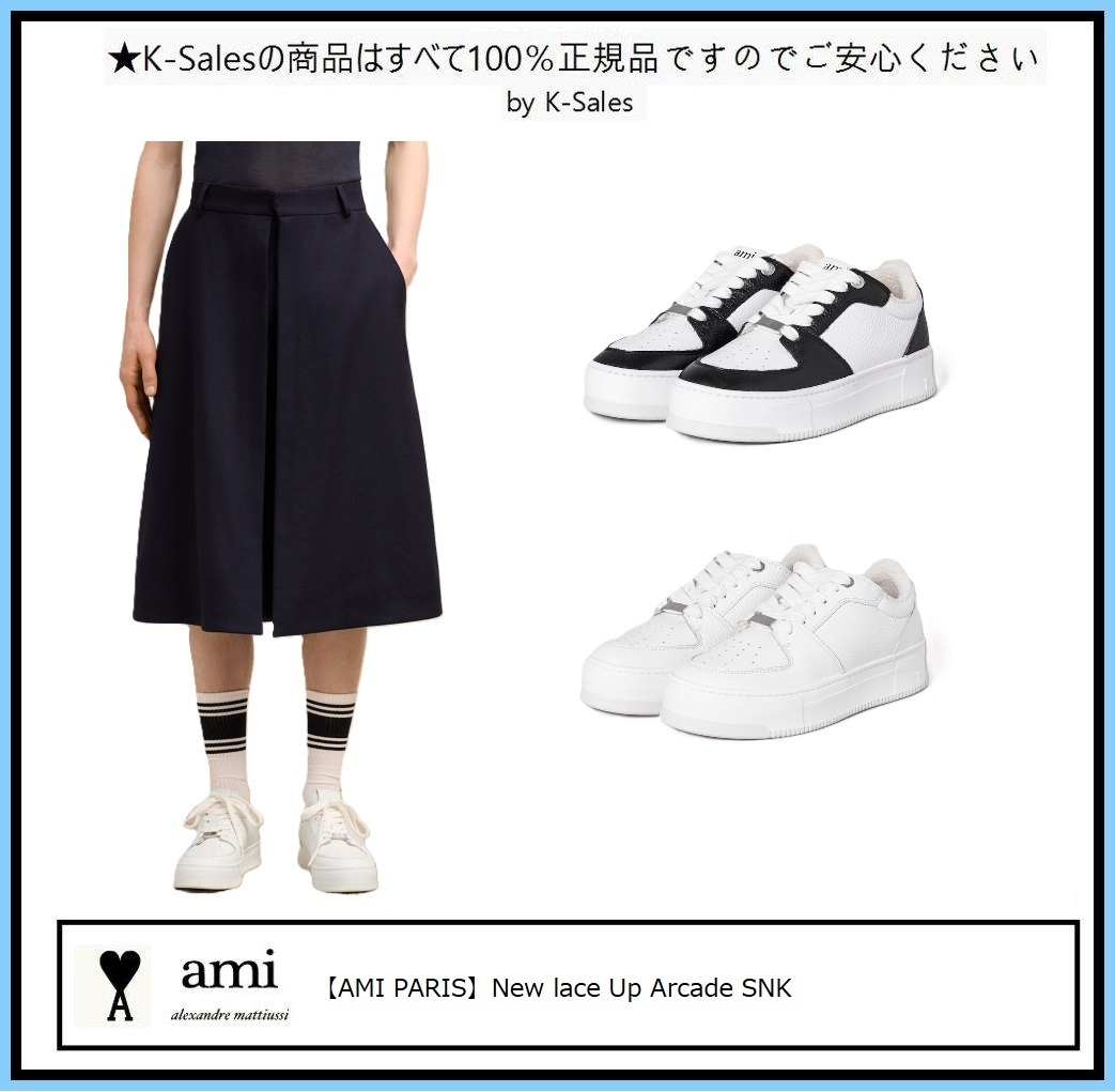 ★UNISEX★関税/送料込【AMI PARIS】New lace Up Arcade SNK