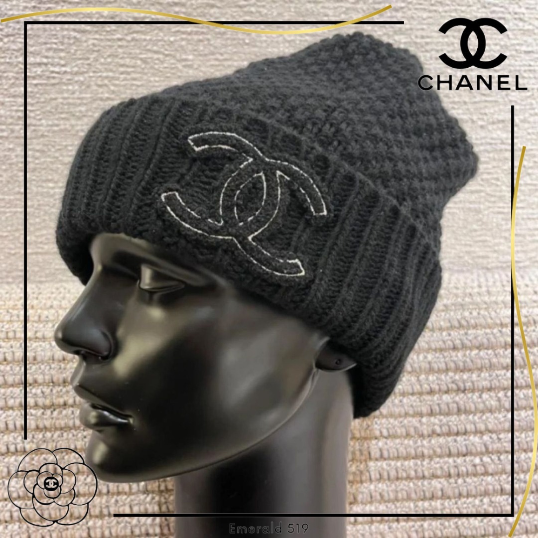 【毎年完売♡これからの季節に♪】CHANEL ニットキャップ黒