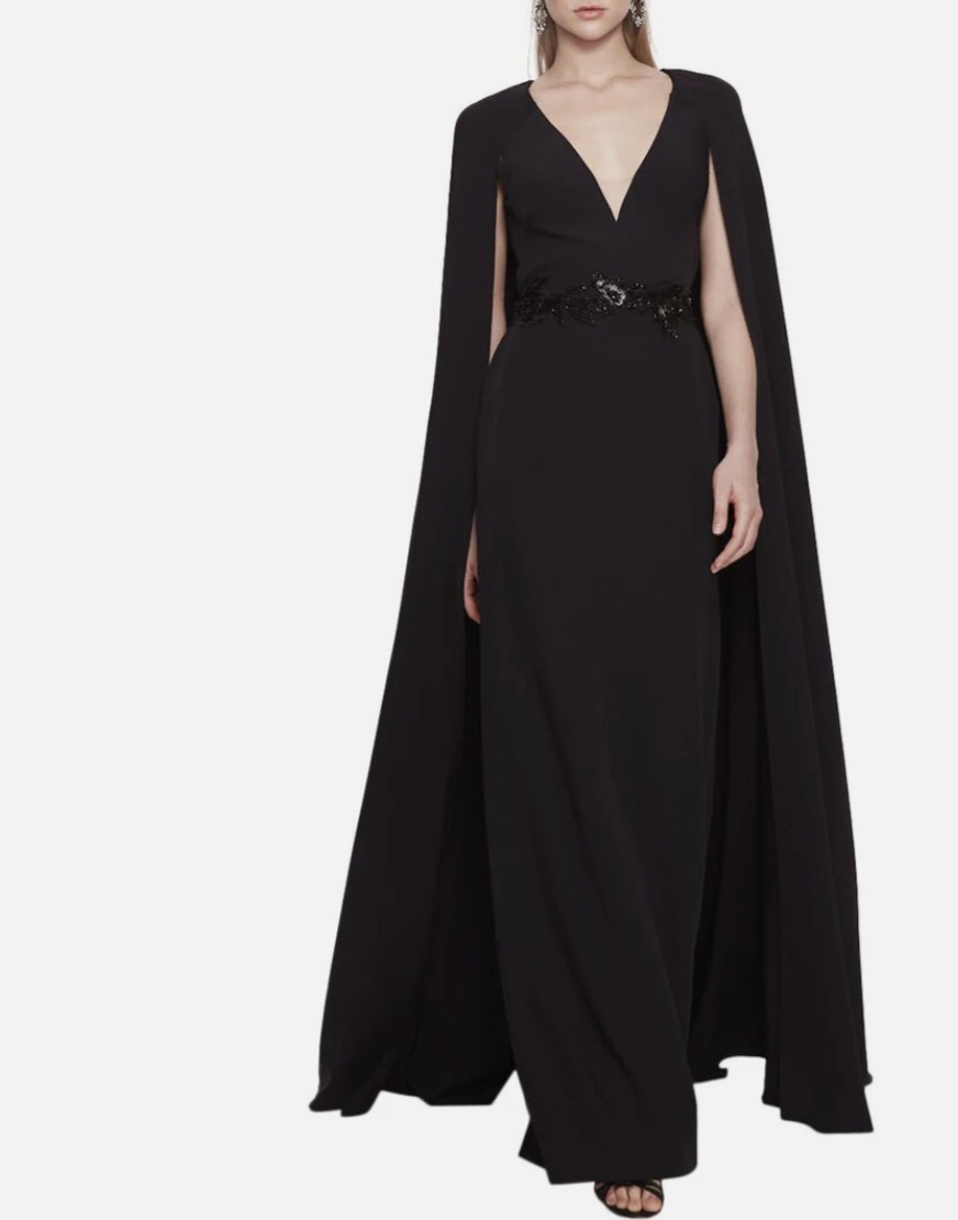 MARCHESA NOTTEマルケッサノッテ SALE ケープ ロングドレス 黒