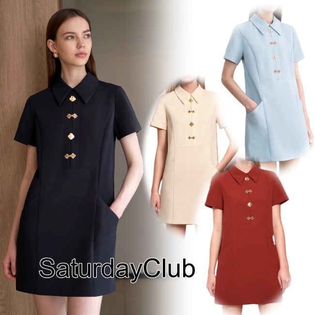 ☆SaturdayClub☆ メタリックフロントバックル ワンピース