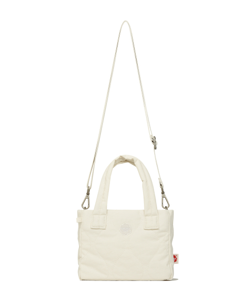 ★COVERNAT WOMAN★ Cloverheart Quilted Small Tote Bag Ivory