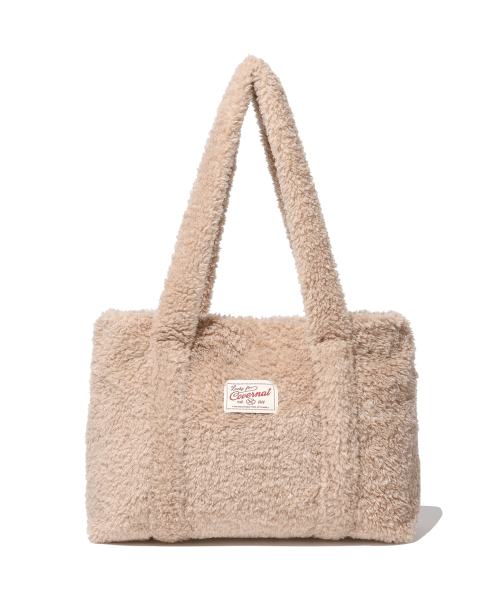 ★COVERNAT WOMAN★ Cloverheart Fluffy Medium Tote Bag Beige