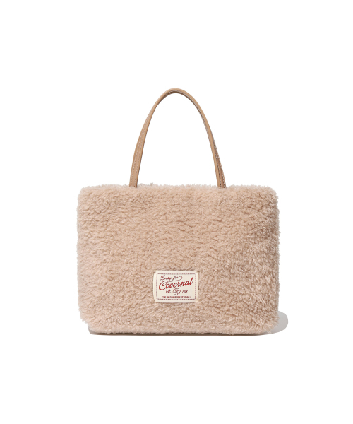 ★COVERNAT WOMAN★ Cloverheart Fluffy Tote Bag Beige CO2404T