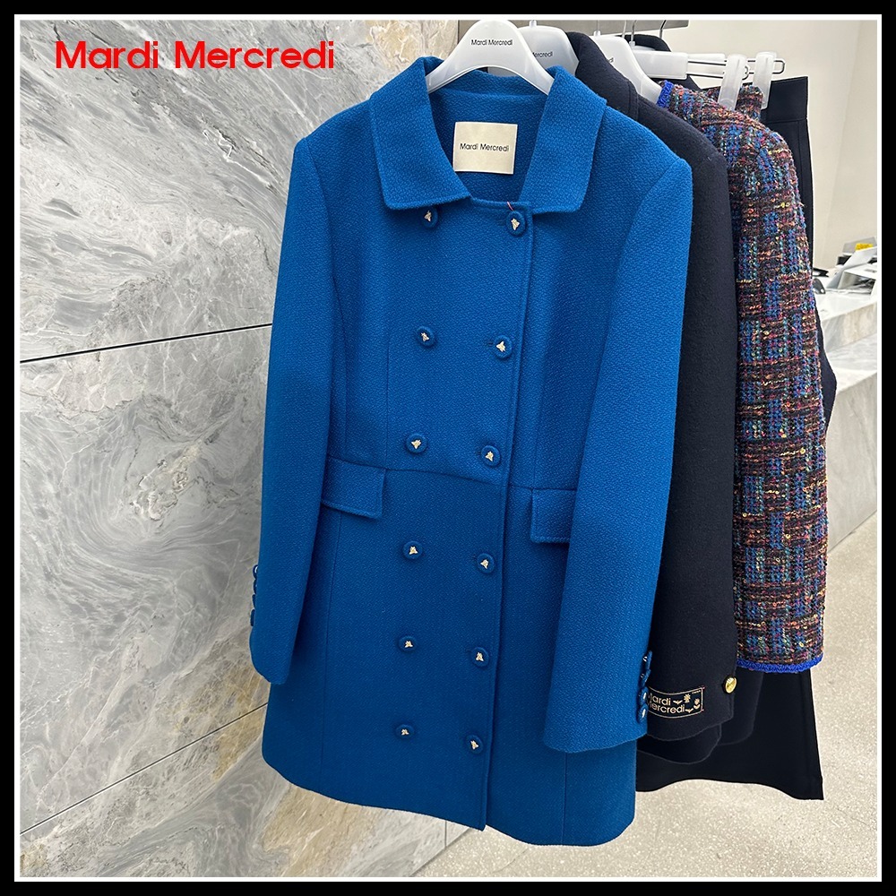 ★MARDI MERCREDI★MINI DOUBLE BREASTED DRESS_BLUE★