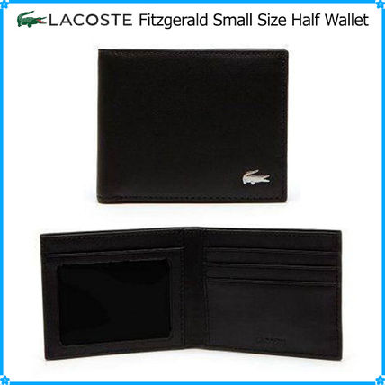 【関税込】LACOSTE ラコステ◆Fitzgerald レザー 折りたたみ財布 LACOSTE】Fitzgerald Small Size Half Wallet〜二つ折り財布