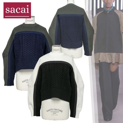 信頼も厚い バイカラー 海外 - ニット・セーター(レディース) sacai(サカイ) ニット/セーター