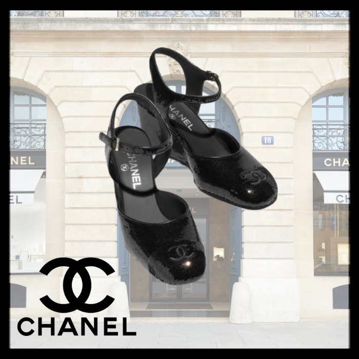 【24-25AW Cruise最新作♪】CHANEL スパンコール スリングバック