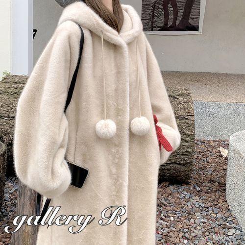 コート アウター フーディー オーバーサイズ 2colors S/M