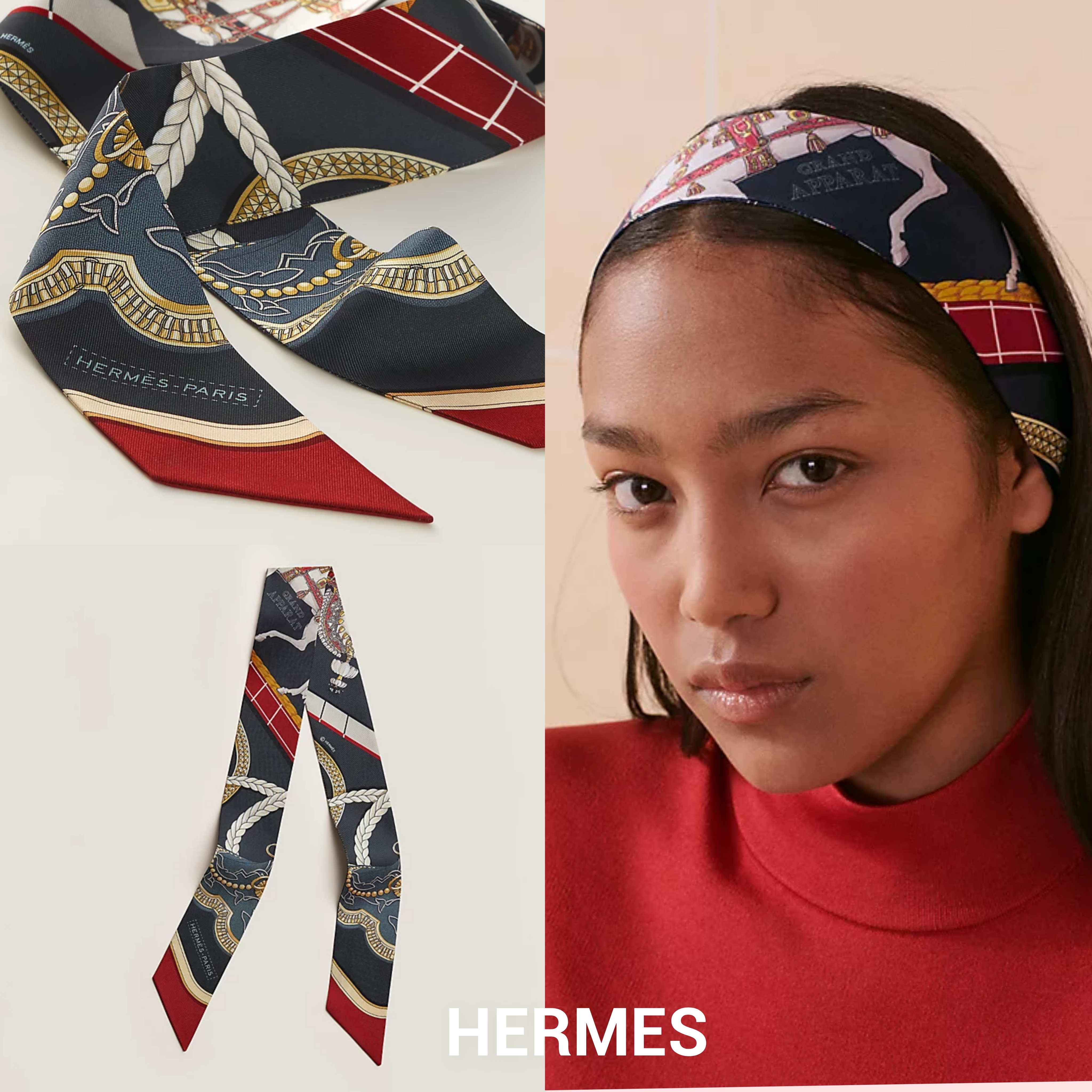 【残りわずか】HERMES レディース スカーフ ツイリー