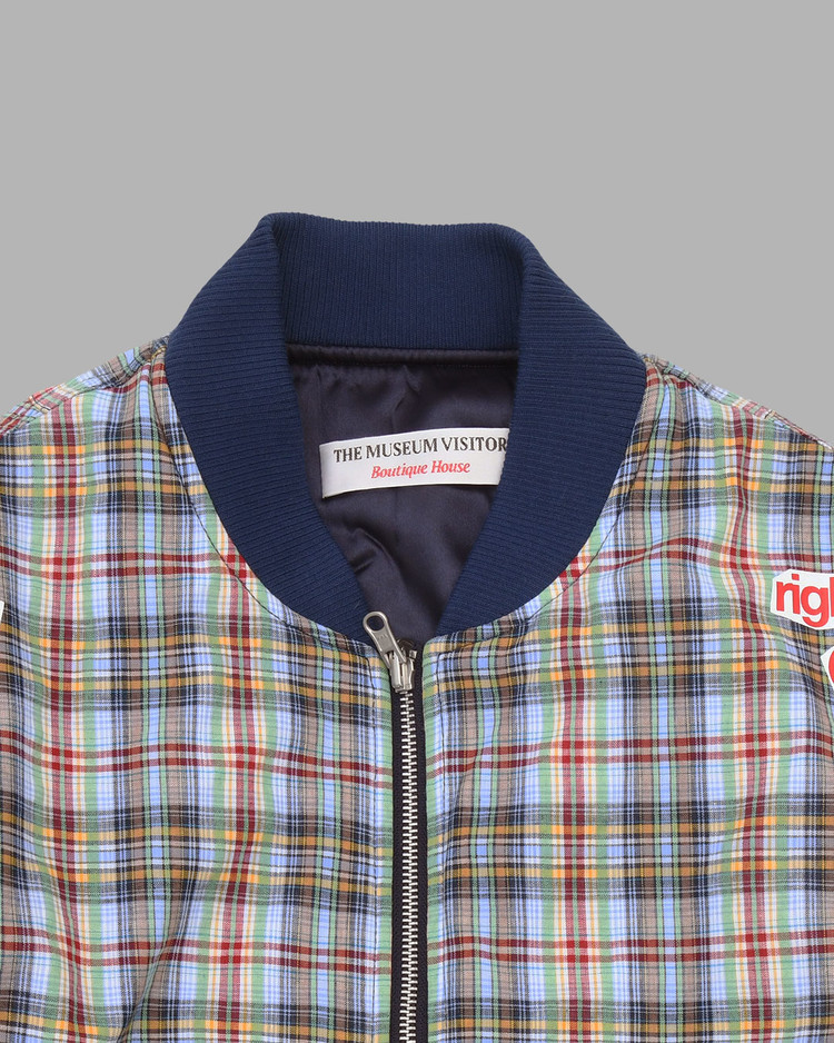 THE MUSEUM VISITOR☆韓国☆男女兼用☆LOVE CHECK MA-1 JACKET