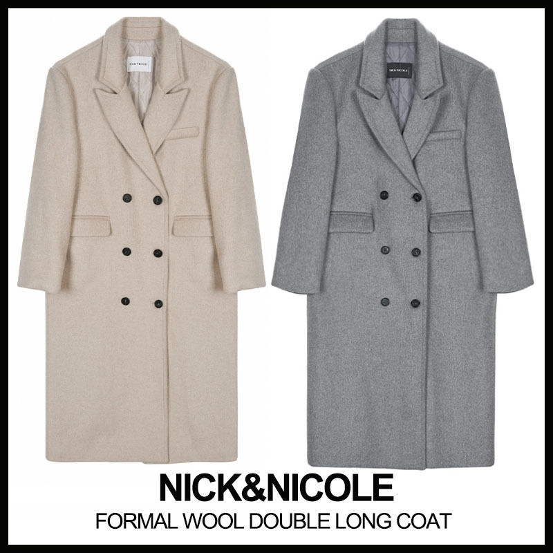 【NICK&NICOLE】FORMAL WOOL DOUBLE LONG COAT