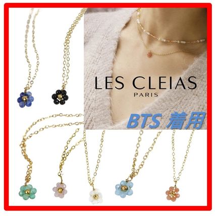 LES CLEIAS*パールビーズ クラリッサスチールネックレス*送料込* ユニセックス Les Cleias(レ クレアス) ネックレス・ペンダント
