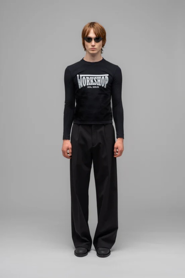 【032C】\"VICTOR\" TIGHT LONGSLEEVE FADED BLACK