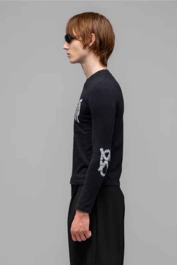 【032C】\"VICTOR\" TIGHT LONGSLEEVE FADED BLACK