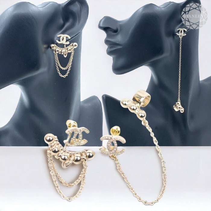【CHANEL】★Vintage★EAR-BONE ペンダント ピアス