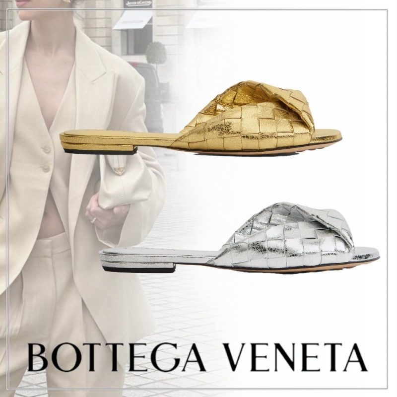 【キラキラ】BOTTEGA VENETA◆Blink フラットミュール サンダル