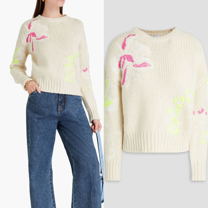 VALENTINO ピンク ニット トップスヴァレンティノレースセーター