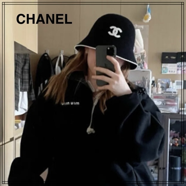 人気【CHANEL】ユニセックスデザイン おしゃれハット