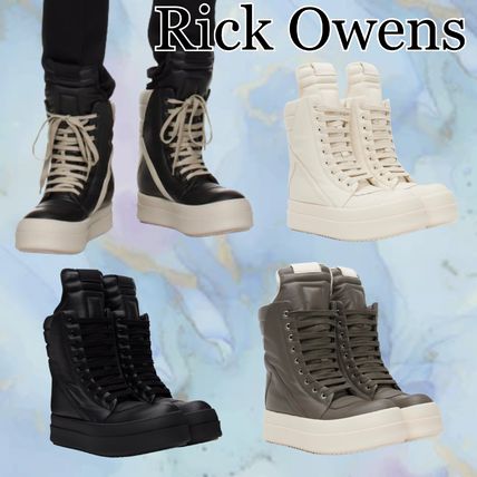 【関税込み】Rick Owens グレー Hollywood Geobasket スニーカー グレー（灰色）系 RICK OWENS GEOBASKET(リックオウエンス ジオ