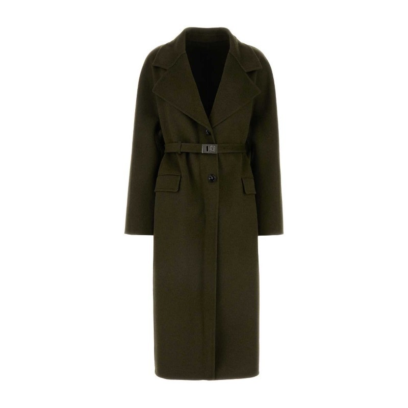 コート FERRAGAMO Olive green wool blend coat (13G412781225 OLIVE)