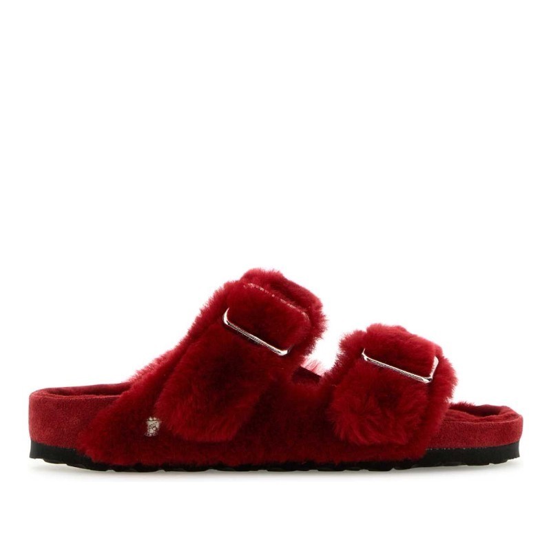 サンダル・ミュール BIRKENSTOCK SS25 SLIPPER ARIZONA SHEARLING (1029928 RED)