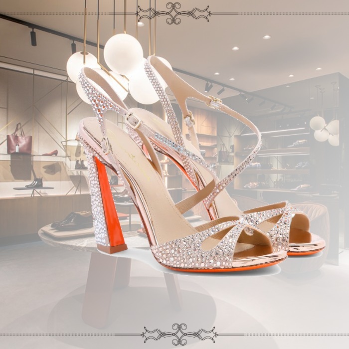 【★完売必至★】Santoni ☆ スエード＆ラインストーン サンダル