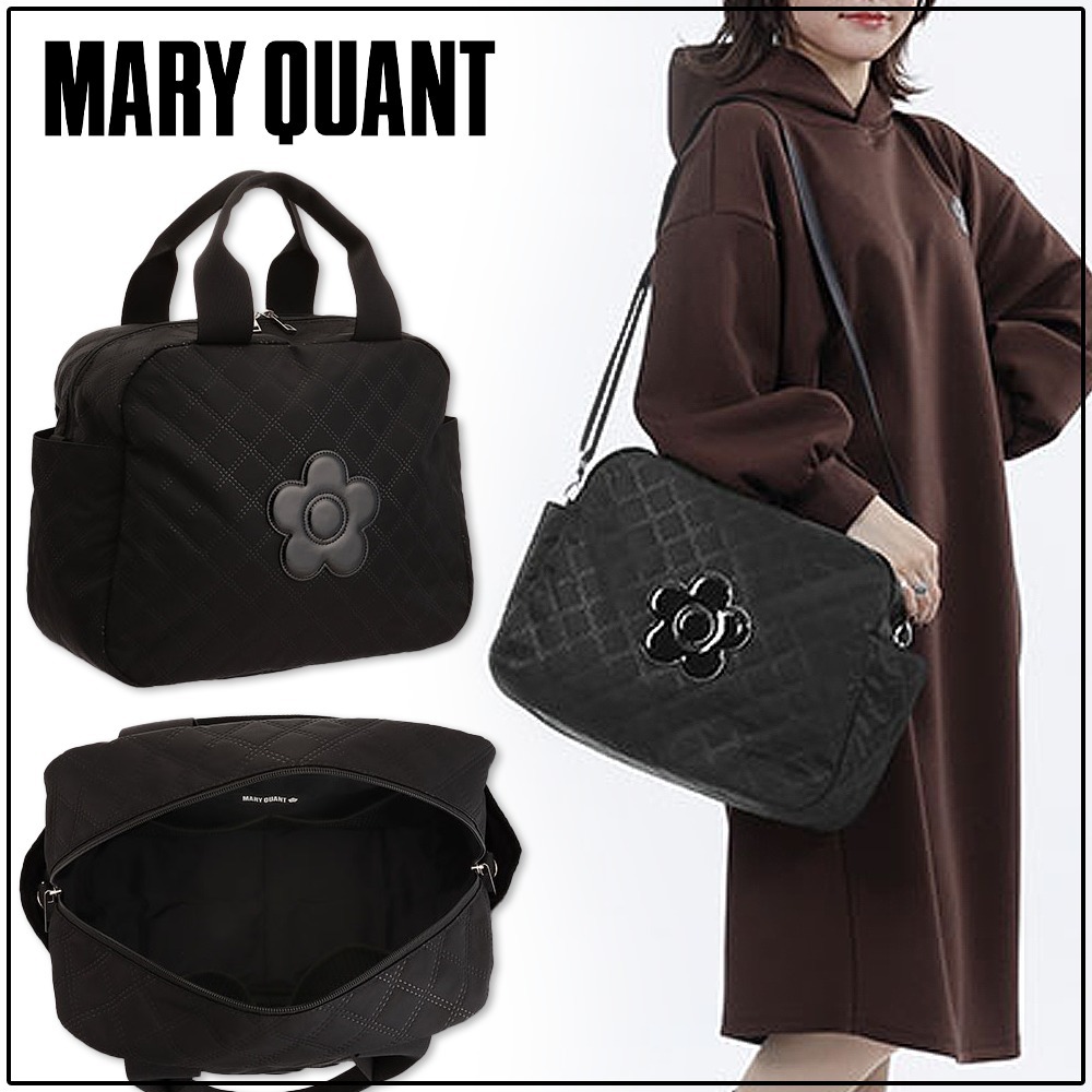 すぐ届く 可愛い【MARY QUANT】キルト デイジー ライト ボストン