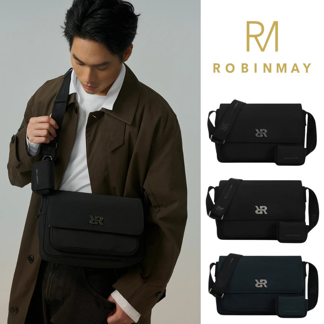 台湾 ROBINMAY メンズ ナイロン クロスボディバッグ EZ088