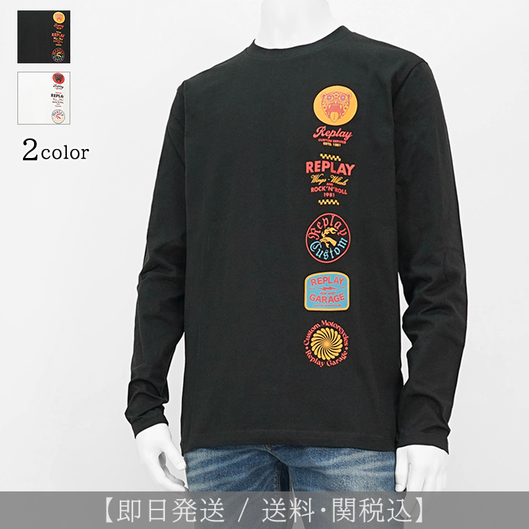 【新作】リプレイ REPLAY メンズ 長袖Tシャツ