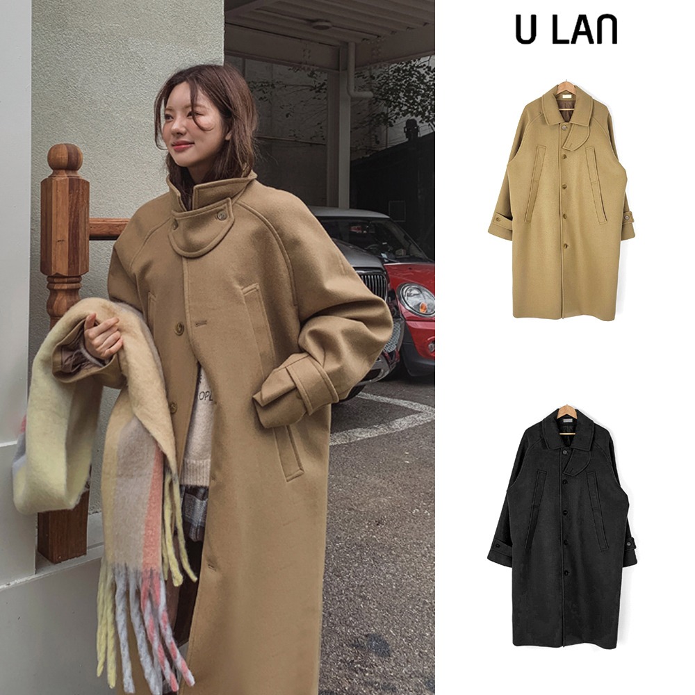 【U LAN】Rhodia Balmacaan Maxi Coat