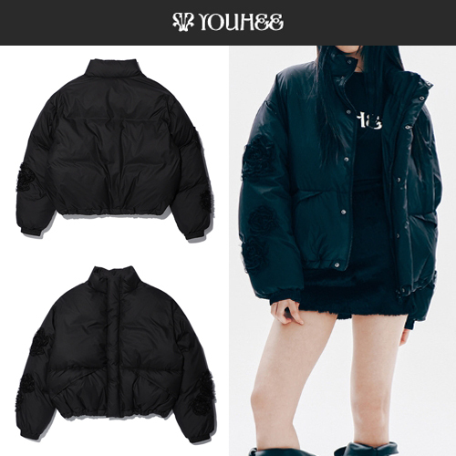 ★24-25FW新作★YOUHEE★FLOWER EMBROIDERY PUFFER JACKET