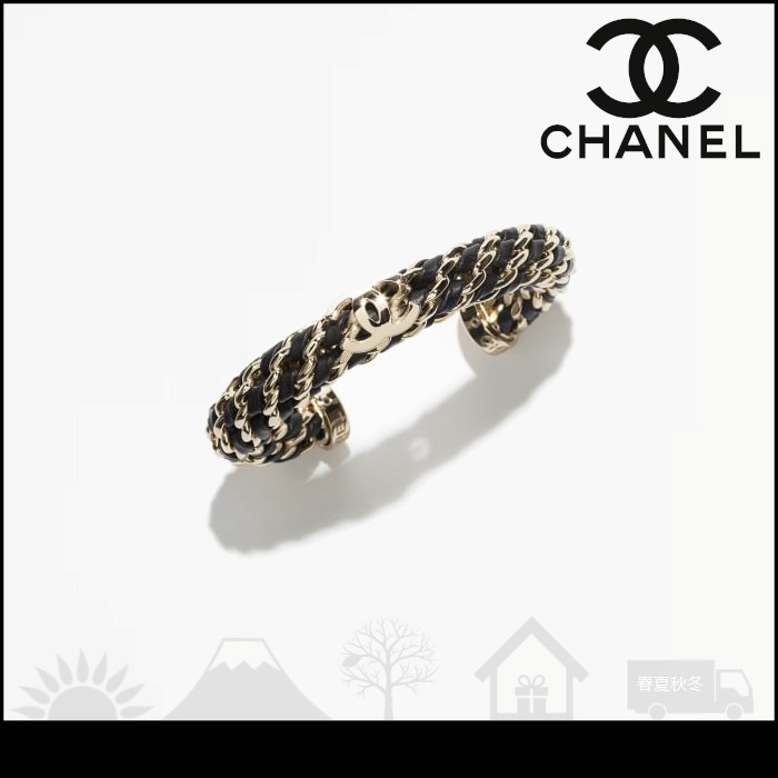【シャネル】CHANEL バングル メタル & ラムスキン