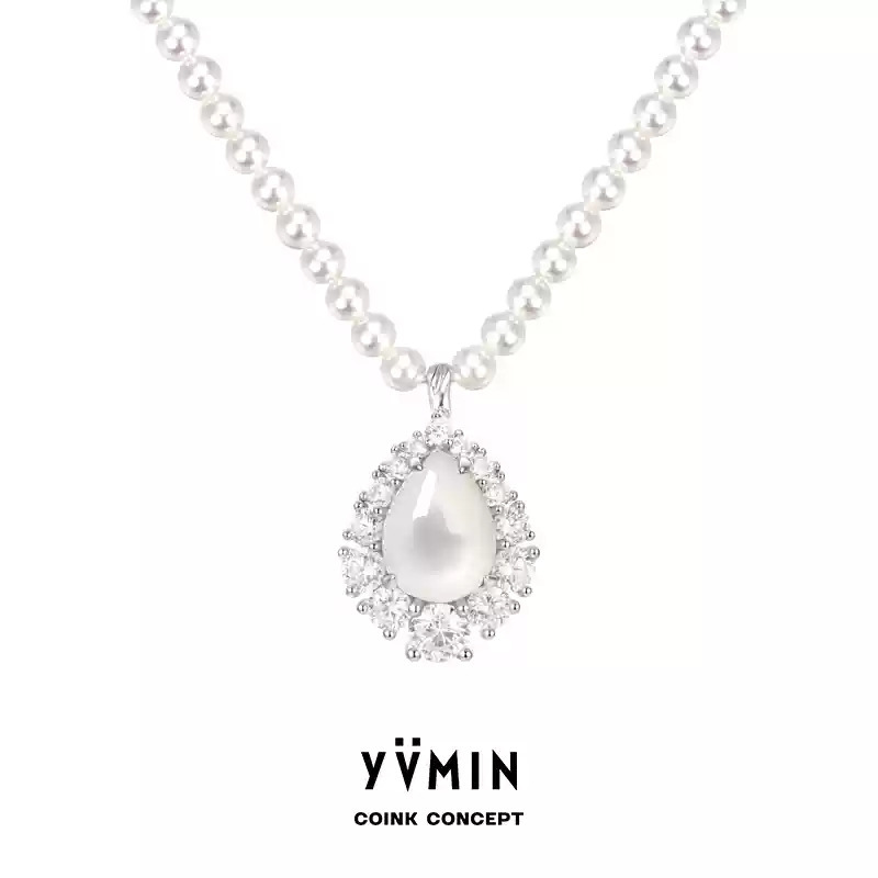 関税送料込 YVMIN COINK CONCEPT TearDropパールネックレス