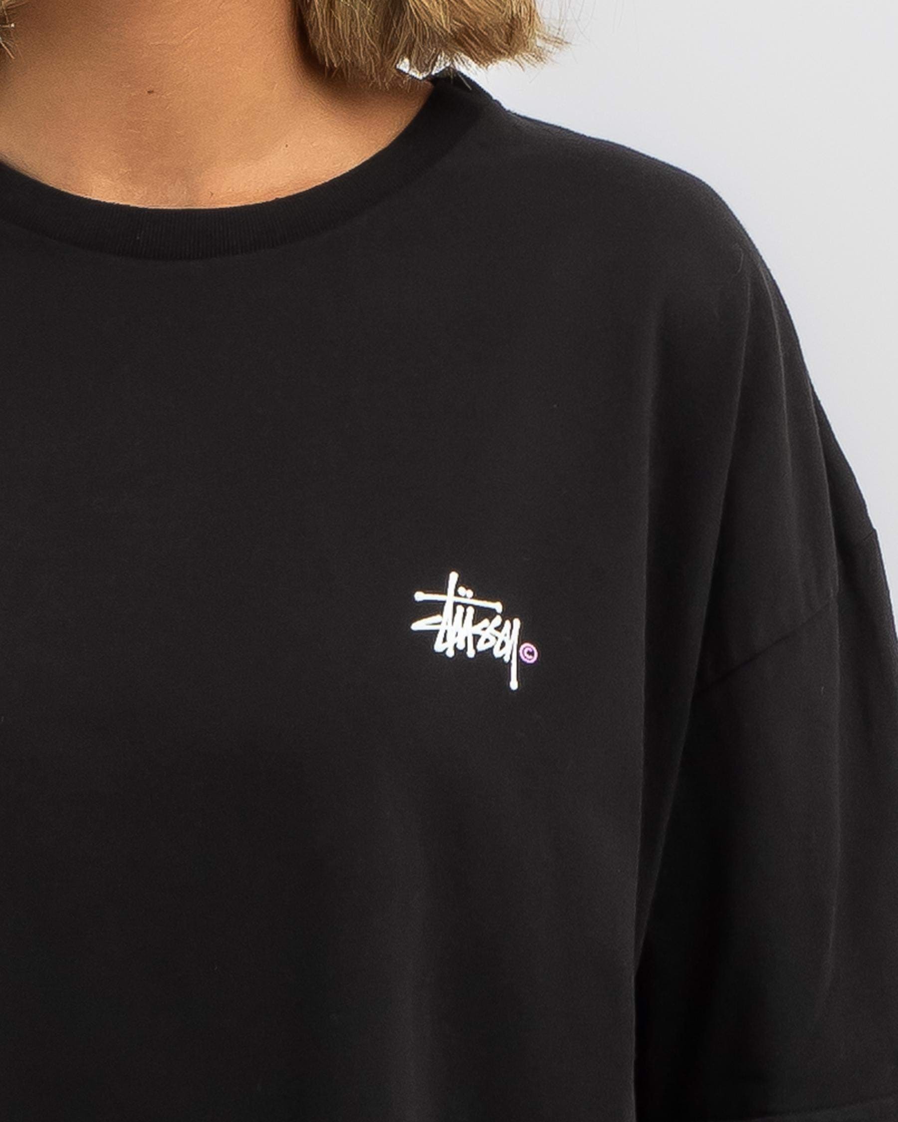 【STUSSY】Graffiti Relaxed Tee -Pigment Black- ロゴ Tシャツ