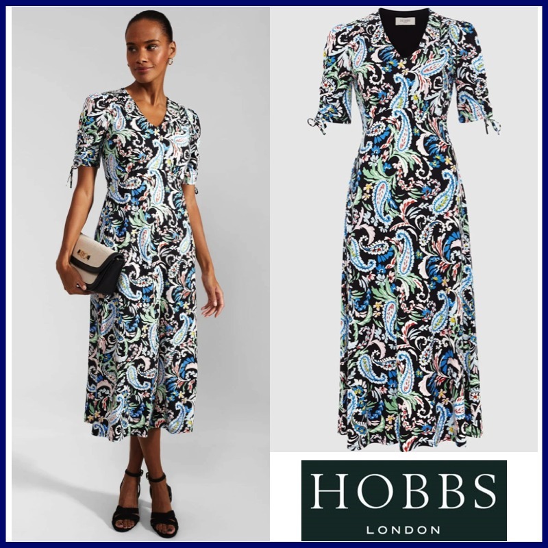 人気商品♪【HOBBS】モードに◇ペイズリー柄ワンピース