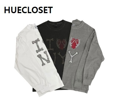 Tシャツ・カットソー HUECLOSET Love Bone Washing T SE404