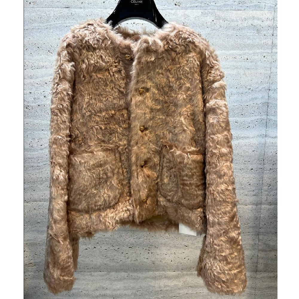 【CELINE】24AW カーディガンジャケット ブークレモヘア