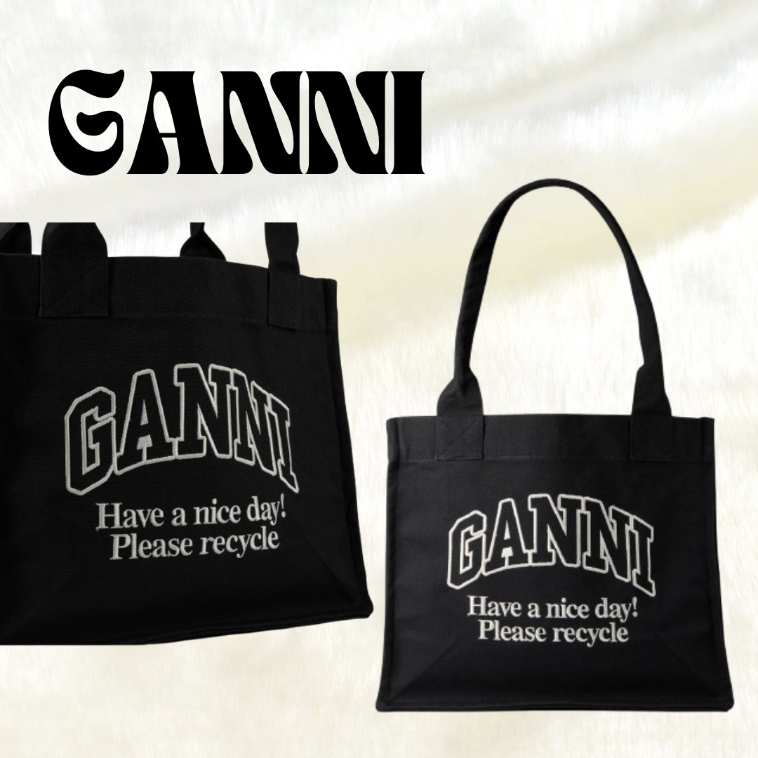 関税送料込☆大人気【GANNI】ラージキャンバストートバッグ