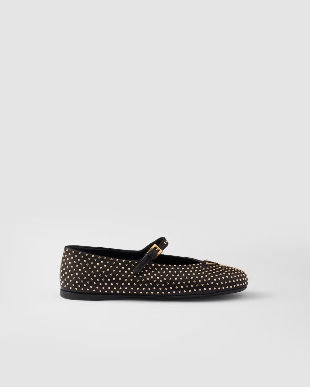 《送料無料》PRADA Nappa leather ballerinas with studs